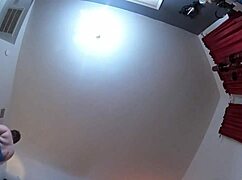 unaware tall jane judge folds laundry in skirt at warehouse hd