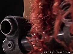Bound Redhead Slaves Choked Gagged Fucked Rough in BDSM 3some