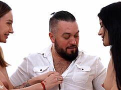 mary frost craves strap-on dp pounding from husband housemate wild kitchen romp