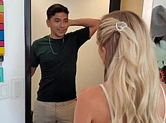 stepson's friend rams my wet pussy deep and hard!