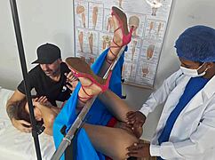 Housewife's secret interracial massage hides public cuckold twist