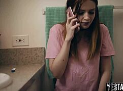 pregnant redhead teen railed hard by boyfriend's monster stepdad cock