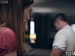 pregnant redhead teen railed hard by boyfriend's monster stepdad cock