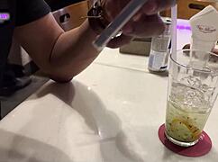 after drinks the fun kicked off with cuck sucking and wife ass creampie