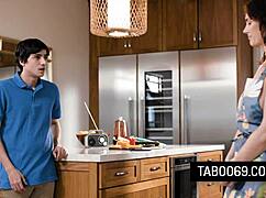 Big Ass Milf Stepmom Siri Dahl Rides Stepsons Cock Hard In Kitchen