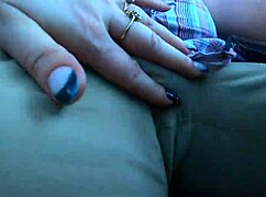 Cheating wife sucks husband's friend cock outdoors shopping