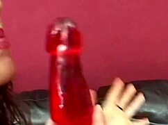 Gorgeous Latina Slips High Heels and Buttplug for Lover's Cock