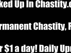 Feel That New Chastity Cage Squeezing Your Useless Cock!