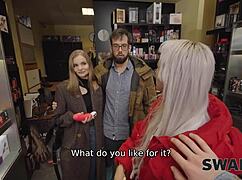 met fibi in sex shop, wanna watch veronica leal join our hard threesome fuck?