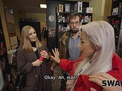 met fibi in sex shop, wanna watch veronica leal join our hard threesome fuck?