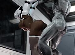 huge ass robot female slammed deep by massive alien cock part 3