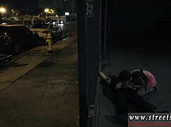 bound teen in glasses sucks cock outdoors under domination in extreme bondage