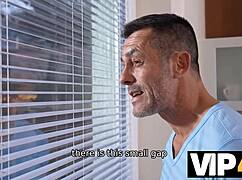 Hungarian father-in-law bangs tattooed son's young girlfriend sideways