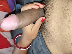 stepmom's first handjob on my cock i held back cum in dorm