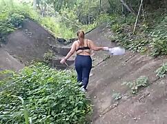 damn big boob latina flashing tits and ass outside who wouldn't stare? 🔥🍑