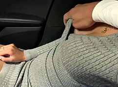 Russian couple sucks big cock in mercedes benz car public woods pov!