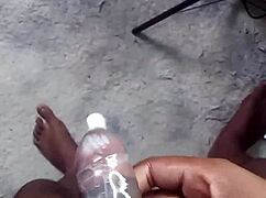 labeto jerks safe into condom on sex machine 💦