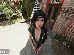 brunette shadowheart in baldur's gate iii vr cosplay moans through intense shadowheart session