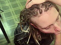 Her leather jacket made him rage on the desk with blowjob doggystyle missionary pounding