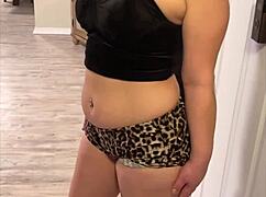 Thick ass white girl rides plumber doggystyle then swallows cum