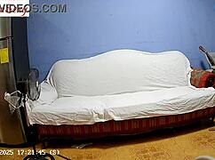 big ass model preps backstage for pounding