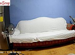 big ass model preps backstage for pounding