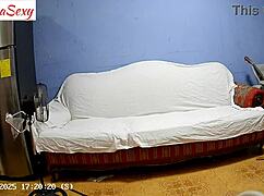 big ass model preps backstage for pounding