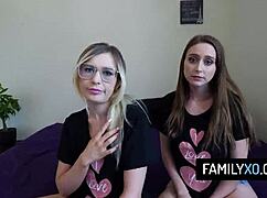 stepdad punishes bratty stepdaughters laney grey and minxx marley hard