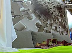 Behind Scenes Nesty's Small Tits Get Intense Action