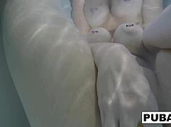 i love slipping into a steamy bath with my big tits and rubber duckies around