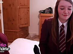 British college teens, crave sucking huge cock then snowballing every drop?