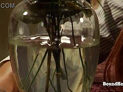 Bound Lesbian Takes Mistress Strapon