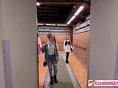 18yo Bookworm Lesbians Lick Wet Pussies In Library Orgy Temptation