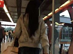 ever wonder whats under that jacket and boots on the crowded train