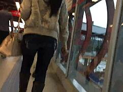 ever wonder whats under that jacket and boots on the crowded train