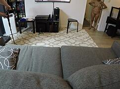 mandy mynxx gagging on cock pov oral couch session