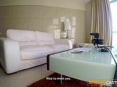 THICK NUBIAN GIRL'S FAT ASS BLOWS AGENT WITH BIG BLACK COCK RIDE!