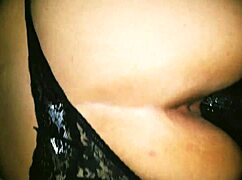 Damn I crave that big cock monster stretching my latina pussy doggystyle in lingerie thong!