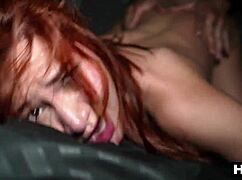 Cute redhead stepsis craves bro's big cock lesson in rough doggystyle domination