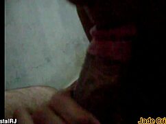 submissive housewife in lingerie flashes juicy shaved pussy for husband's close-up orgasm