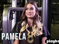 hey wanna see these amazing big ass babes workout with hot blonde coach sarati stripping clothes ripped off?