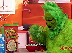 sexy latina lula gets fucked quickie by grinch on christmas