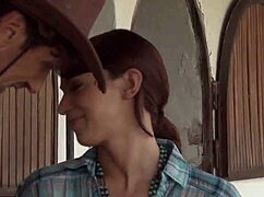 wanna fuck this sexy brunette's tight ass on the ranch?