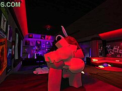 using my cute bunny pet for deepthroat doggy rough toy play