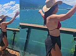 Big Cock Tourist Pounds Bent-Over Bikini Latina Ass On Brazilian Beach