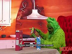 sexy latina lula gets fucked quickie by grinch on christmas