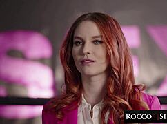 rocco siffredi buttfucks redhead leya desantis pussy licks and squirts everywhere 💦🍑🔥