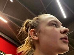 Gym workout turns into hardcore teen fucking with big tits bouncing and pussy orgasms