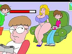 she flashes her body teasing on the sofa in this erotic comic scene