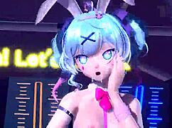 Hatsune Miku Bunny Costume Reveals Massive Tits and Ass in Nude Goddess Mod